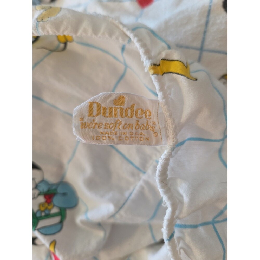 Vintage Dundee Disney Babies Fitted Crib Sheet & Blanket Mickey Minnie Pluto